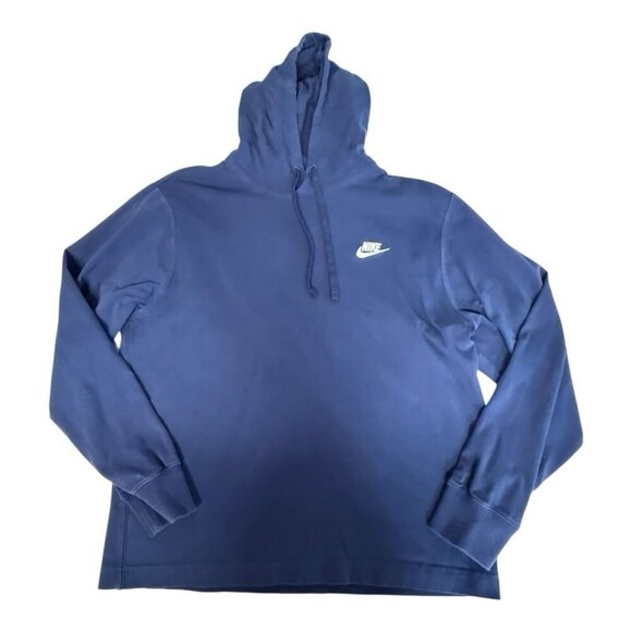 Nike Mens Long Sleeve Hoodie Sweatshirt~Size M~Navy Blue Athletic Gym Top~L12 31 - Picture 4 of 8